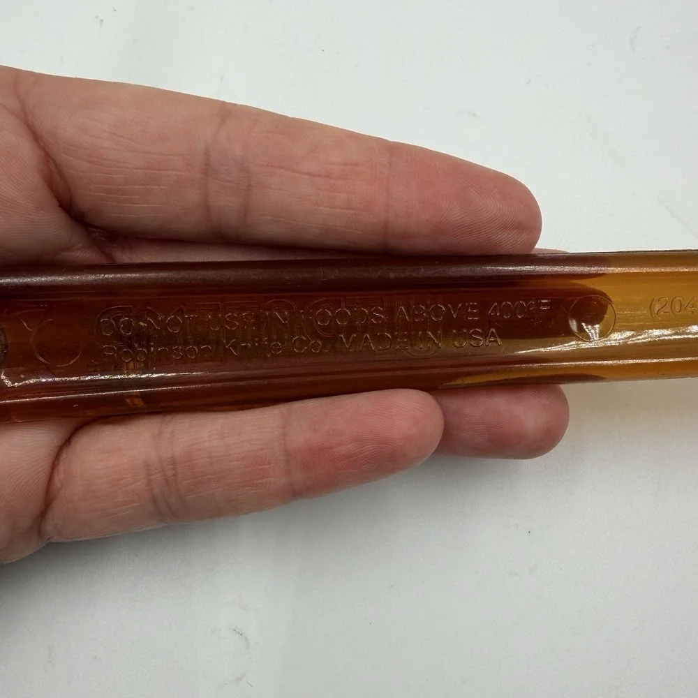 Vintage‎ MCM Ultratemp Amber Lucite Kitchen Utensil Set 5pc Mid Century